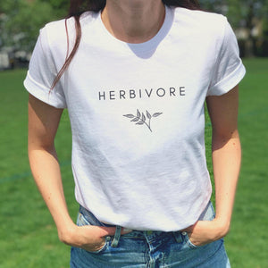 Herbivore Classic Ethical Vegan T-Shirt (Unisex)-Vegan Apparel, Vegan Clothing, Vegan T Shirt, BC3001-Vegan Outfitters-X-Small-Black-Vegan Outfitters