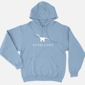 Herbivore Dinosaur Ethical Vegan Hoodie (Unisex)-Vegan Apparel, Vegan Clothing, Vegan Hoodie JH001-Vegan Outfitters-X-Small-Blue-Vegan Outfitters