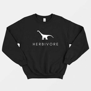 Herbivore Dinosaur Ethical Vegan Sweatshirt (Unisex)-Vegan Apparel, Vegan Clothing, Vegan Sweatshirt, JH030-Vegan Outfitters-X-Small-Black-Vegan Outfitters