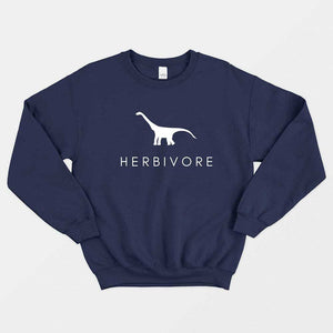 Herbivore Dinosaur Ethical Vegan Sweatshirt (Unisex)-Vegan Apparel, Vegan Clothing, Vegan Sweatshirt, JH030-Vegan Outfitters-X-Small-Navy-Vegan Outfitters