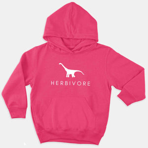 Herbivore Dinosaur Kids Hoodie (Unisex)-Vegan Apparel, Vegan Clothing, Vegan Kids Hoodie, JH001J-Vegan Outfitters-3-4 years-Bold Pink-Vegan Outfitters
