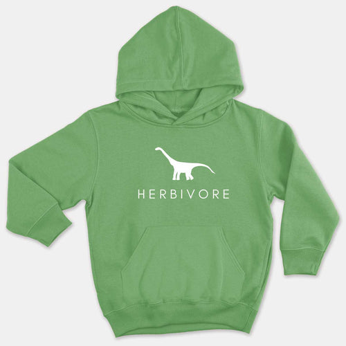 Herbivore Dinosaur Kids Hoodie (Unisex)-Vegan Apparel, Vegan Clothing, Vegan Kids Hoodie, JH001J-Vegan Outfitters-3-4 years-Green-Vegan Outfitters