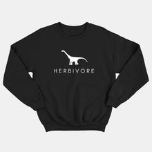 Laden Sie das Bild in den Galerie-Viewer, Herbivore Dinosaur Kids Sweatshirt (Unisex)-Vegan Apparel, Vegan Clothing, Vegan Kids Sweatshirt, JH030B-Vegan Outfitters-3-4 years-Black-Vegan Outfitters