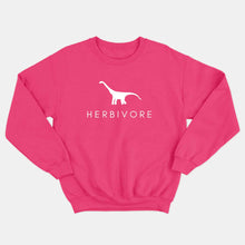 Laden Sie das Bild in den Galerie-Viewer, Herbivore Dinosaur Kids Sweatshirt (Unisex)-Vegan Apparel, Vegan Clothing, Vegan Kids Sweatshirt, JH030B-Vegan Outfitters-3-4 years-Bold Pink-Vegan Outfitters