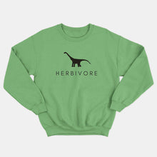 Laden Sie das Bild in den Galerie-Viewer, Herbivore Dinosaur Kids Sweatshirt (Unisex)-Vegan Apparel, Vegan Clothing, Vegan Kids Sweatshirt, JH030B-Vegan Outfitters-3-4 years-Green-Vegan Outfitters
