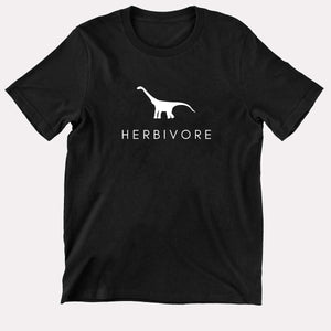Herbivore Dinosaur Kids T-Shirt (Unisex)-Vegan Apparel, Vegan Clothing, Vegan Kids Shirt, Mini Creator-Vegan Outfitters-3-4 Years-Black-Vegan Outfitters