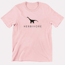 Laden Sie das Bild in den Galerie-Viewer, Herbivore Dinosaur Kids T-Shirt (Unisex)-Vegan Apparel, Vegan Clothing, Vegan Kids Shirt, Mini Creator-Vegan Outfitters-3-4 Years-Pastel Pink-Vegan Outfitters