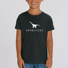 Load image into Gallery viewer, Herbivore Dinosaur Kids T-Shirt (Unisex)-Vegan Apparel, Vegan Clothing, Vegan Kids Shirt, Mini Creator-Vegan Outfitters-3-4 Years-White-Vegan Outfitters