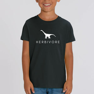 Herbivore Dinosaur Kids T-Shirt (Unisex)-Vegan Apparel, Vegan Clothing, Vegan Kids Shirt, Mini Creator-Vegan Outfitters-3-4 Years-White-Vegan Outfitters