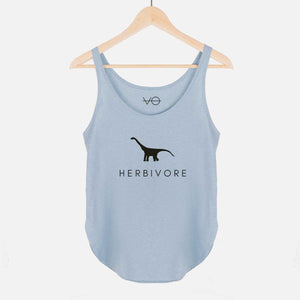 Herbivore Dinosaur Women's Festival Tank-Vegan Apparel, Vegan Clothing, Vegan Tank Top, NL5033-Vegan Outfitters-X-Small-Cloudy Blue-Vegan Outfitters