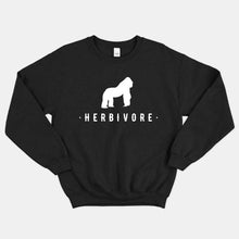 Load image into Gallery viewer, Herbivore Gorilla Ethical Vegan Sweatshirt (Unisex)-Vegan Apparel, Vegan Clothing, Vegan Sweatshirt, JH030-Vegan Outfitters-X-Small-Black-Vegan Outfitters