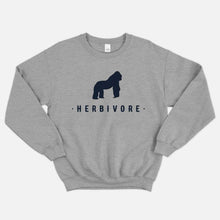 Laden Sie das Bild in den Galerie-Viewer, Herbivore Gorilla Ethical Vegan Sweatshirt (Unisex)-Vegan Apparel, Vegan Clothing, Vegan Sweatshirt, JH030-Vegan Outfitters-X-Small-Grey-Vegan Outfitters