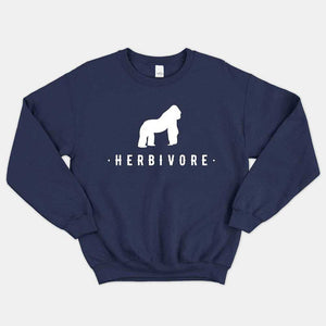 Herbivore Gorilla Ethical Vegan Sweatshirt (Unisex)-Vegan Apparel, Vegan Clothing, Vegan Sweatshirt, JH030-Vegan Outfitters-X-Small-Navy-Vegan Outfitters