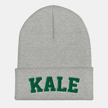Load image into Gallery viewer, KALE Cuffed Beanie Vegan Beanie, Vegan Gift-Vegan Apparel, Vegan Accessories, Vegan Gift, Vegan Cuffed Beanie, BB45-Vegan Outfitters-Grey-Vegan Outfitters