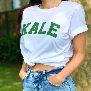 Kale Ethical Vegan T-Shirt (Unisex)-Vegan Apparel, Vegan Clothing, Vegan T Shirt, BC3001-Vegan Outfitters-X-Small-Heather Grey-Vegan Outfitters