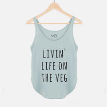 Laden Sie das Bild in den Galerie-Viewer, Livin&#39; Life on The Veg Women&#39;s Festival Tank-Vegan Apparel, Vegan Clothing, Vegan Tank Top, NL5033-Vegan Outfitters-X-Small-Green Tea-Vegan Outfitters