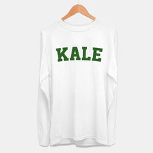Laden Sie das Bild in den Galerie-Viewer, Long Sleeve Kale Ethical Vegan T-Shirt (Mens)-Vegan Apparel, Vegan Clothing, Vegan Long Sleeve T Shirt, Shuffler-Vegan Outfitters-Small-White-Vegan Outfitters