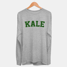 Laden Sie das Bild in den Galerie-Viewer, Long Sleeve Kale Ethical Vegan T-Shirt (Mens)-Vegan Apparel, Vegan Clothing, Vegan Long Sleeve T Shirt, Shuffler-Vegan Outfitters-X-Large-Grey-Vegan Outfitters