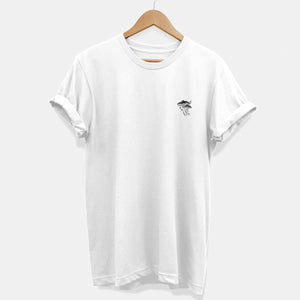 Mushrooms Doodle T-Shirt (Unisex)-Vegan Apparel, Vegan Clothing, Vegan T Shirt, BC3001-Vegan Outfitters-X-Small-White-Vegan Outfitters