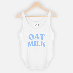 Oat Milk Women's Festival Tank-Vegan Apparel, Vegan Clothing, Vegan Tank Top, NL5033-Vegan Outfitters-X-Small-White-Vegan Outfitters