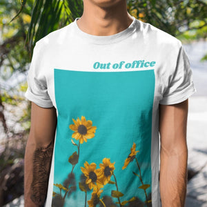 Out Of Office Vegan T-Shirt (Unisex)-Vegan Apparel, Vegan Clothing, Vegan T Shirt, BC3001-Vegan Outfitters-X-Small-White-Vegan Outfitters
