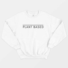 Laden Sie das Bild in den Galerie-Viewer, Plant Based Ethical Vegan Sweatshirt (Unisex)-Vegan Apparel, Vegan Clothing, Vegan Sweatshirt, JH030-Vegan Outfitters-X-Small-White-Vegan Outfitters