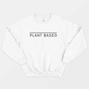Plant Based Ethical Vegan Sweatshirt (Unisex)-Vegan Apparel, Vegan Clothing, Vegan Sweatshirt, JH030-Vegan Outfitters-X-Small-White-Vegan Outfitters