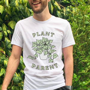 Plant Parent T-Shirt (Unisex)-Vegan Apparel, Vegan Clothing, Vegan T Shirt, BC3001-Vegan Outfitters-X-Small-Black-Vegan Outfitters