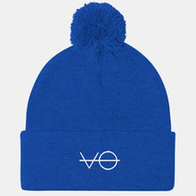 Load image into Gallery viewer, Embroidered Pom Pom Vegan Beanie, Vegan Gift