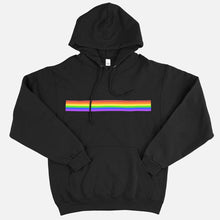Load image into Gallery viewer, Pride Flag Stripe LGBTQ+ Pride Vegan Hoodie (Unisex)-Vegan Apparel, Vegan Clothing, Vegan Hoodie JH001-Vegan Outfitters-X-Small-Black-Vegan Outfitters