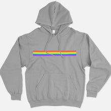 Load image into Gallery viewer, Pride Flag Stripe LGBTQ+ Pride Vegan Hoodie (Unisex)-Vegan Apparel, Vegan Clothing, Vegan Hoodie JH001-Vegan Outfitters-X-Small-Grey-Vegan Outfitters