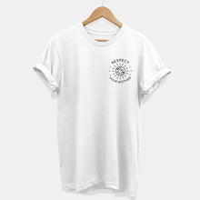 Load image into Gallery viewer, Respect Your Mother Corner Ethical Vegan T-Shirt (Unisex)-Vegan Apparel, Vegan Clothing, Vegan T Shirt, BC3001-Vegan Outfitters-X-Small-White-Vegan Outfitters