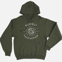 Load image into Gallery viewer, Respect Your Mother Ethical Vegan Hoodie (Unisex)-Vegan Apparel, Vegan Clothing, Vegan Hoodie JH001-Vegan Outfitters-X-Small-Khaki-Vegan Outfitters
