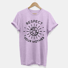 Charger l&#39;image dans la galerie, Respect Your Mother Ethical Vegan T-Shirt (Unisex)-Vegan Apparel, Vegan Clothing, Vegan T Shirt, BC3001-Vegan Outfitters-X-Small-Dusty Lilac-Vegan Outfitters
