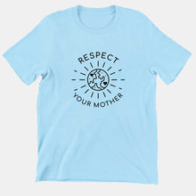 Laden Sie das Bild in den Galerie-Viewer, Respect Your Mother Kids T-Shirt (Unisex)-Vegan Apparel, Vegan Clothing, Vegan Kids Shirt, Mini Creator-Vegan Outfitters-3-4 Years-Pastel Blue-Vegan Outfitters