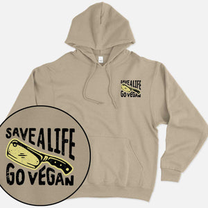 Save A Life, Go Vegan Hoodie (Unisex)