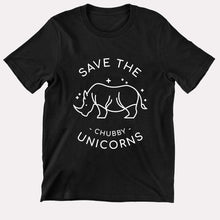 Load image into Gallery viewer, Save The Chubby Unicorn Kids T-Shirt (Unisex)-Vegan Apparel, Vegan Clothing, Vegan Kids Shirt, Mini Creator-Vegan Outfitters-3-4 Years-Black-Vegan Outfitters