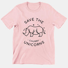 Load image into Gallery viewer, Save The Chubby Unicorn Kids T-Shirt (Unisex)-Vegan Apparel, Vegan Clothing, Vegan Kids Shirt, Mini Creator-Vegan Outfitters-3-4 Years-Pastel Pink-Vegan Outfitters