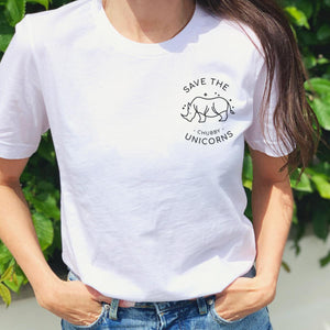 Save The Chubby Unicorns Corner Ethical Vegan T-Shirt (Unisex)-Vegan Apparel, Vegan Clothing, Vegan T Shirt, BC3001-Vegan Outfitters-X-Small-Dusty Lilac-Vegan Outfitters