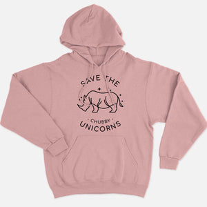 Save The Chubby Unicorns Hoodie (Unisex)-Vegan Apparel, Vegan Clothing, Vegan Hoodie JH001-Vegan Outfitters-X-Small-Pink-Vegan Outfitters