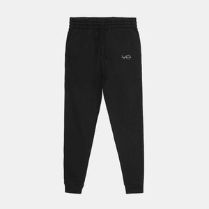 Slim Fit VO Embroidered Joggers (Unisex)-Vegan Apparel, Vegan Clothing, Vegan Joggers, JH074-Vegan Outfitters-Small-Black-Vegan Outfitters