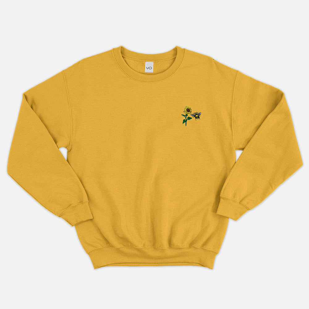 Sunflower Embroidered Ethical Vegan Sweatshirt (Unisex) product