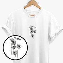 Load image into Gallery viewer, Talking Daisies Doodle (Unisex)-Vegan Apparel, Vegan Clothing, Vegan T Shirt, BC3001-Vegan Outfitters-X-Small-White-Vegan Outfitters