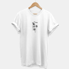 Load image into Gallery viewer, Talking Daisies Doodle (Unisex)-Vegan Apparel, Vegan Clothing, Vegan T Shirt, BC3001-Vegan Outfitters-X-Small-White-Vegan Outfitters