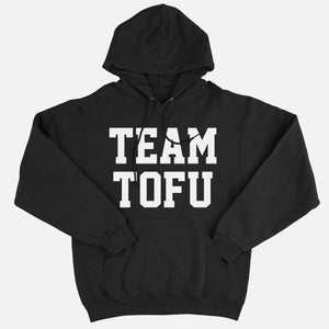 Team Tofu Ethical Vegan Hoodie (Unisex)-Vegan Apparel, Vegan Clothing, Vegan Hoodie JH001-Vegan Outfitters-X-Small-Black-Vegan Outfitters