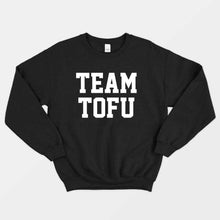 Laden Sie das Bild in den Galerie-Viewer, Team Tofu Ethical Vegan Sweatshirt (Unisex)-Vegan Apparel, Vegan Clothing, Vegan Sweatshirt, JH030-Vegan Outfitters-X-Small-Black-Vegan Outfitters