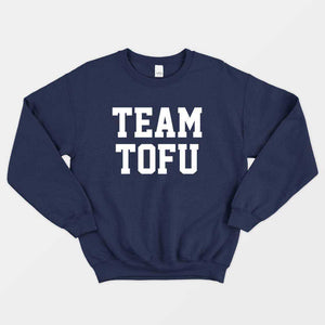 Team Tofu Ethical Vegan Sweatshirt (Unisex)-Vegan Apparel, Vegan Clothing, Vegan Sweatshirt, JH030-Vegan Outfitters-X-Small-Navy-Vegan Outfitters