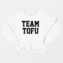 Load image into Gallery viewer, Team Tofu Ethical Vegan Sweatshirt (Unisex)-Vegan Apparel, Vegan Clothing, Vegan Sweatshirt, JH030-Vegan Outfitters-X-Small-White-Vegan Outfitters