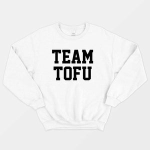 Team Tofu Ethical Vegan Sweatshirt (Unisex)-Vegan Apparel, Vegan Clothing, Vegan Sweatshirt, JH030-Vegan Outfitters-X-Small-White-Vegan Outfitters