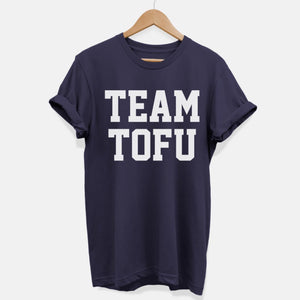 Team Tofu Ethical Vegan T-Shirt (Unisex)-Vegan Apparel, Vegan Clothing, Vegan T Shirt, BC3001-Vegan Outfitters-X-Small-Navy-Vegan Outfitters